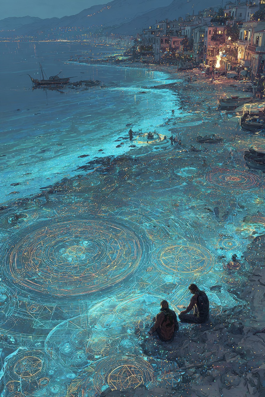 Greek beach at twilight - the setting for the profound experience