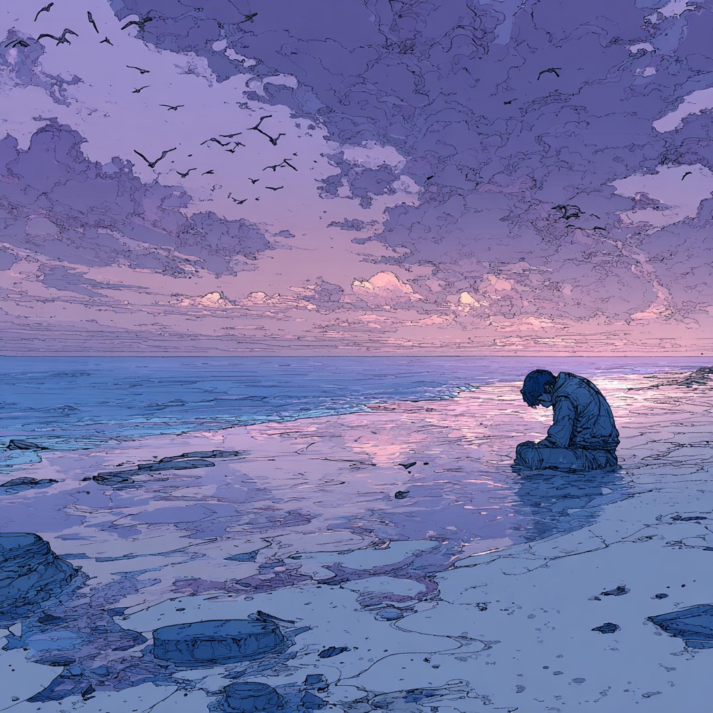 Sitting alone on the beach at dawn, processing the experience