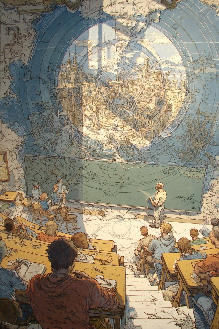 University classroom Tulane 2000, German professor Hans