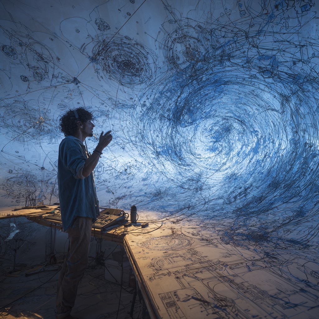 Consciousness diving into speaker circuitry